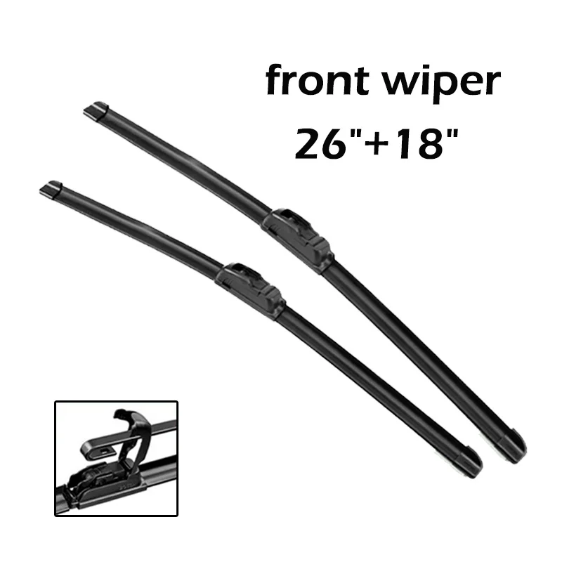 Wiper Front & Rear Wiper Blades Set Kit For Smart Forfour W454 2004 2005 2006 2007 Windshield Windscreen Window 26