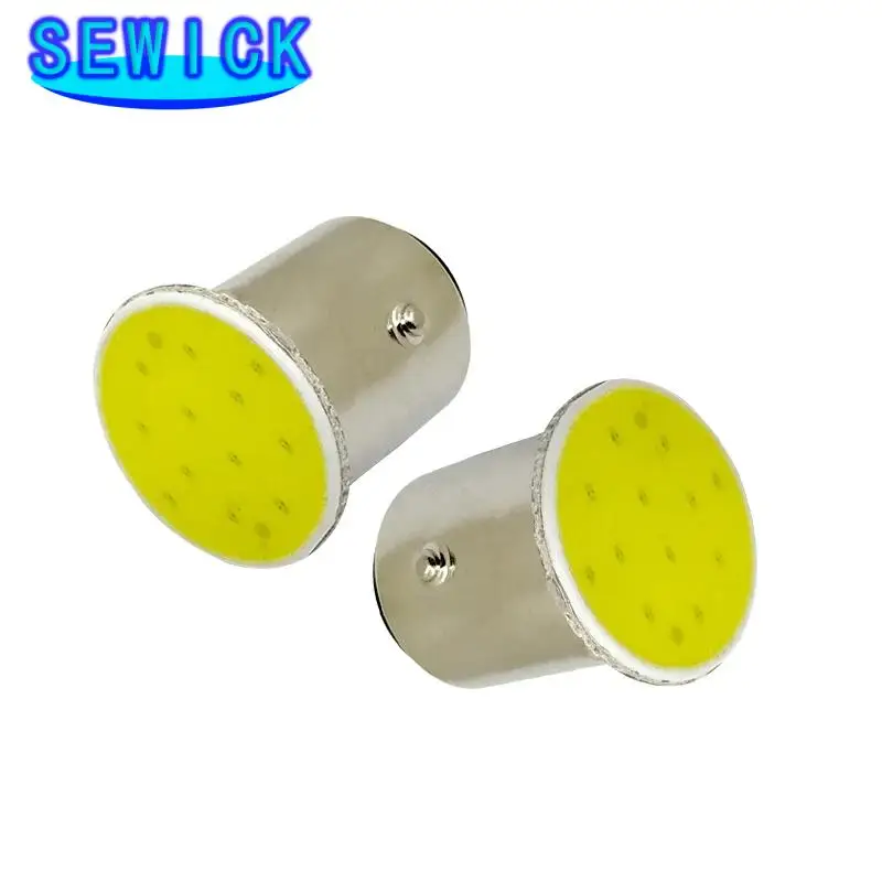 

500pcs P21W 1157 BAY15D 1156 Ba15S Car LED Light Signal Bulb COB Super Bright Auto Turn Tail Reverse Parking Brake Lamp 12V12SMD