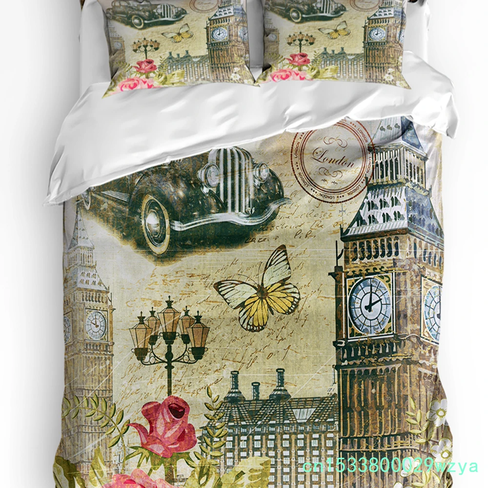 Home Textiles London - Old London England Poster Art Clock