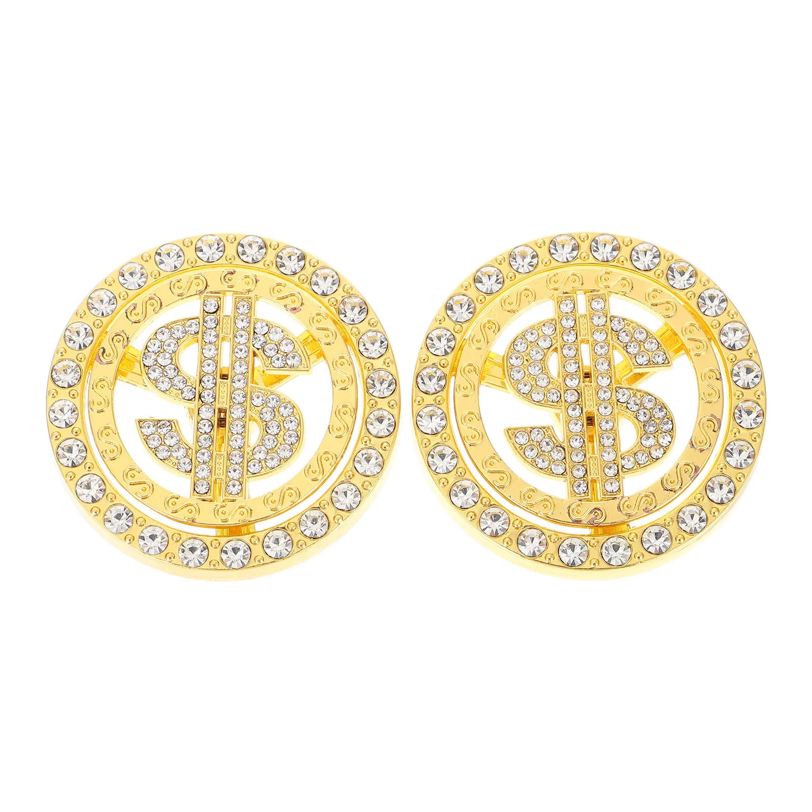 

2Pcs Turntable Gyro Unique Gift Idea Portable Lightweight Diamond Design Fun Interesting Dollar Symbol Turntable Gyro