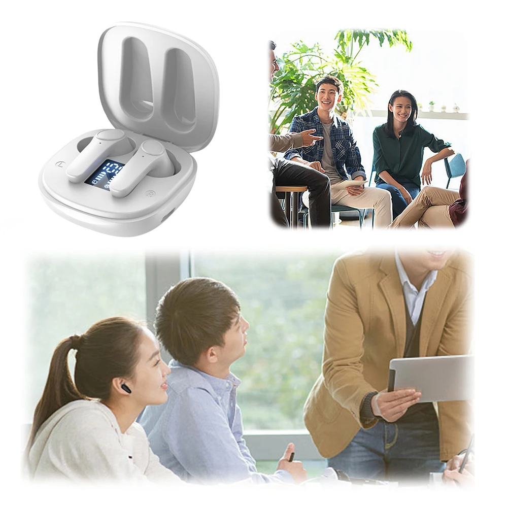

144 Languages Real Time Translator Earbuds 99% Accuracy Wireless BT Two-Way Voice Translator 4 Translation Mode Noise Cancelling