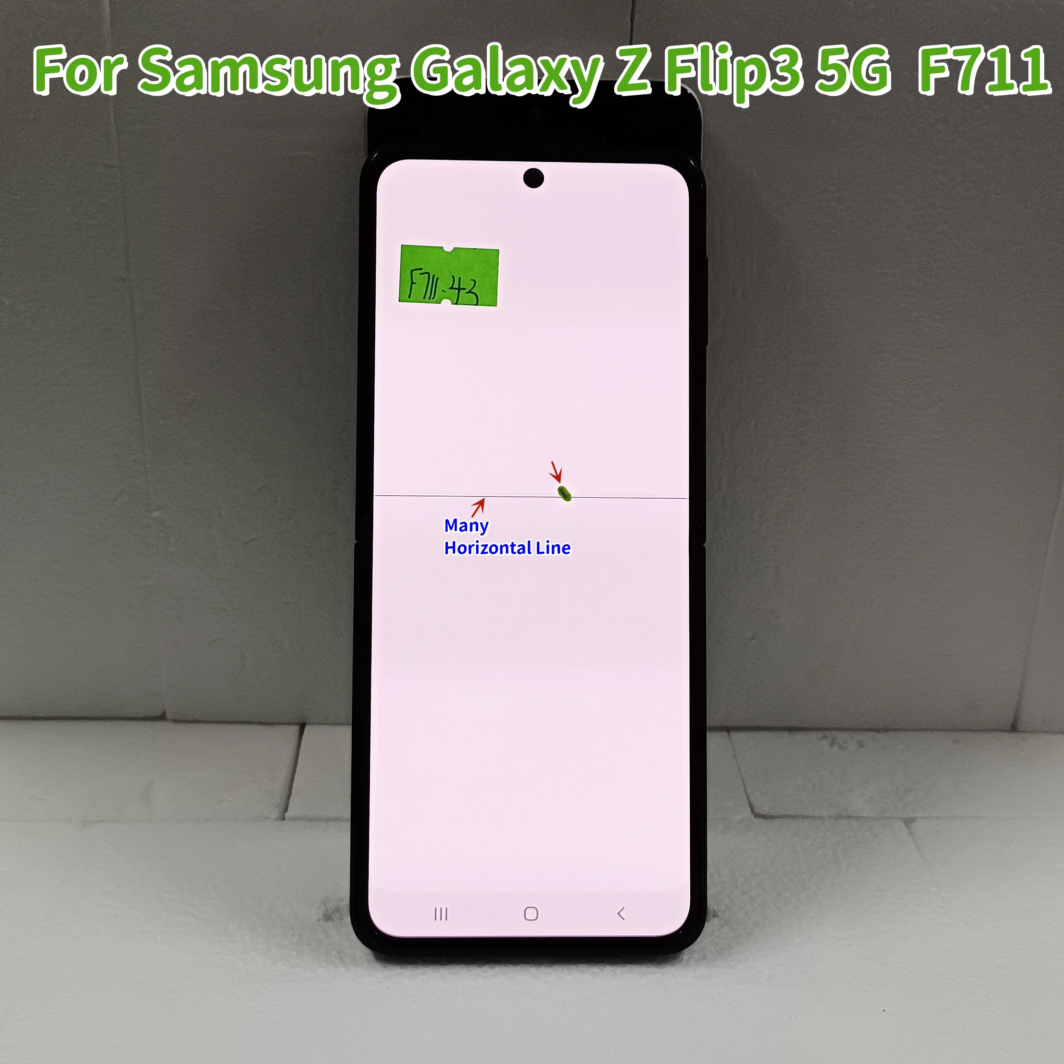 AMOLED For Samsung Galaxy Z Flip3 5G  F711 LCD Display Touch Screen Digitizer With Frame For Samsung Z Flip3 SM-F711B SM-F711U