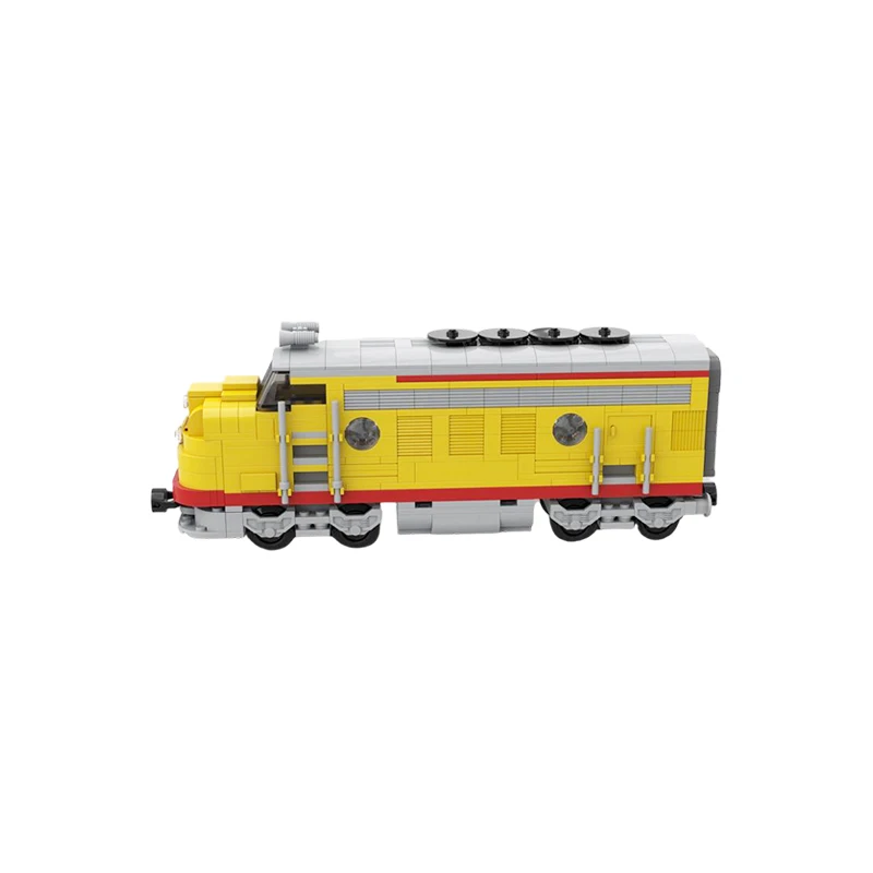 MOC DDA40X Diesel Locomotive Train Building Blocks Giant Heavy Freight Yellow American Engine Bricks Toy for Adult Gift