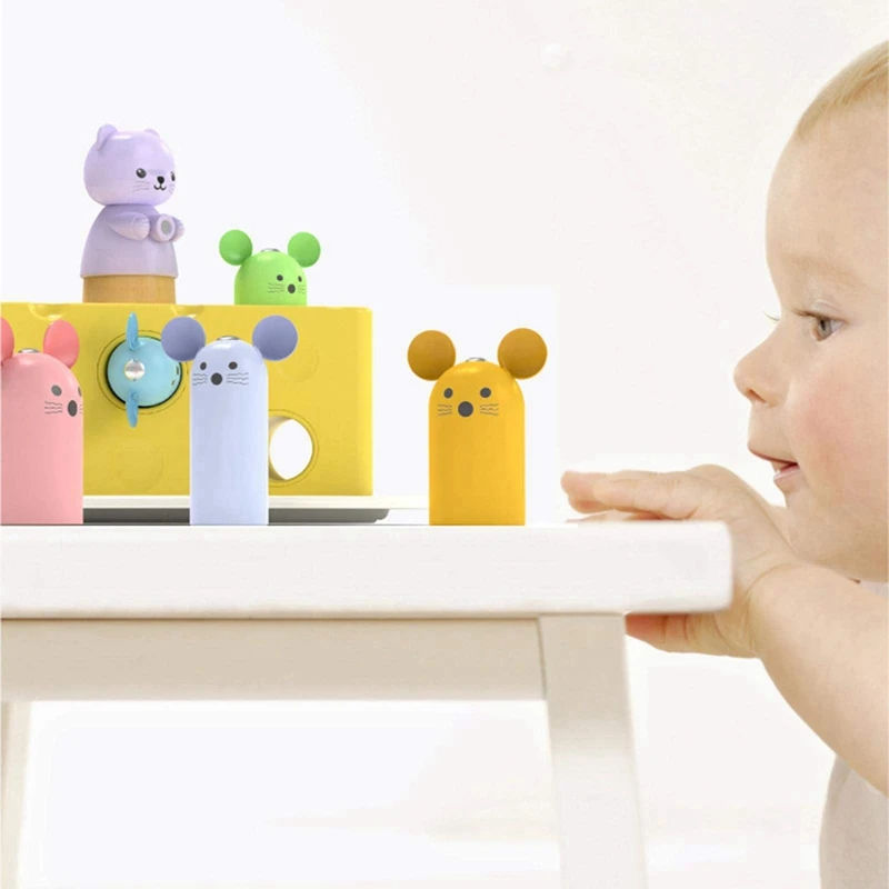 Brinquedo de madeira para bebês, mouse magnético para pesca, resgate, queijo, jogo divertido, formas de aprendizagem, cores, brinquedos educativos, presente para crianças