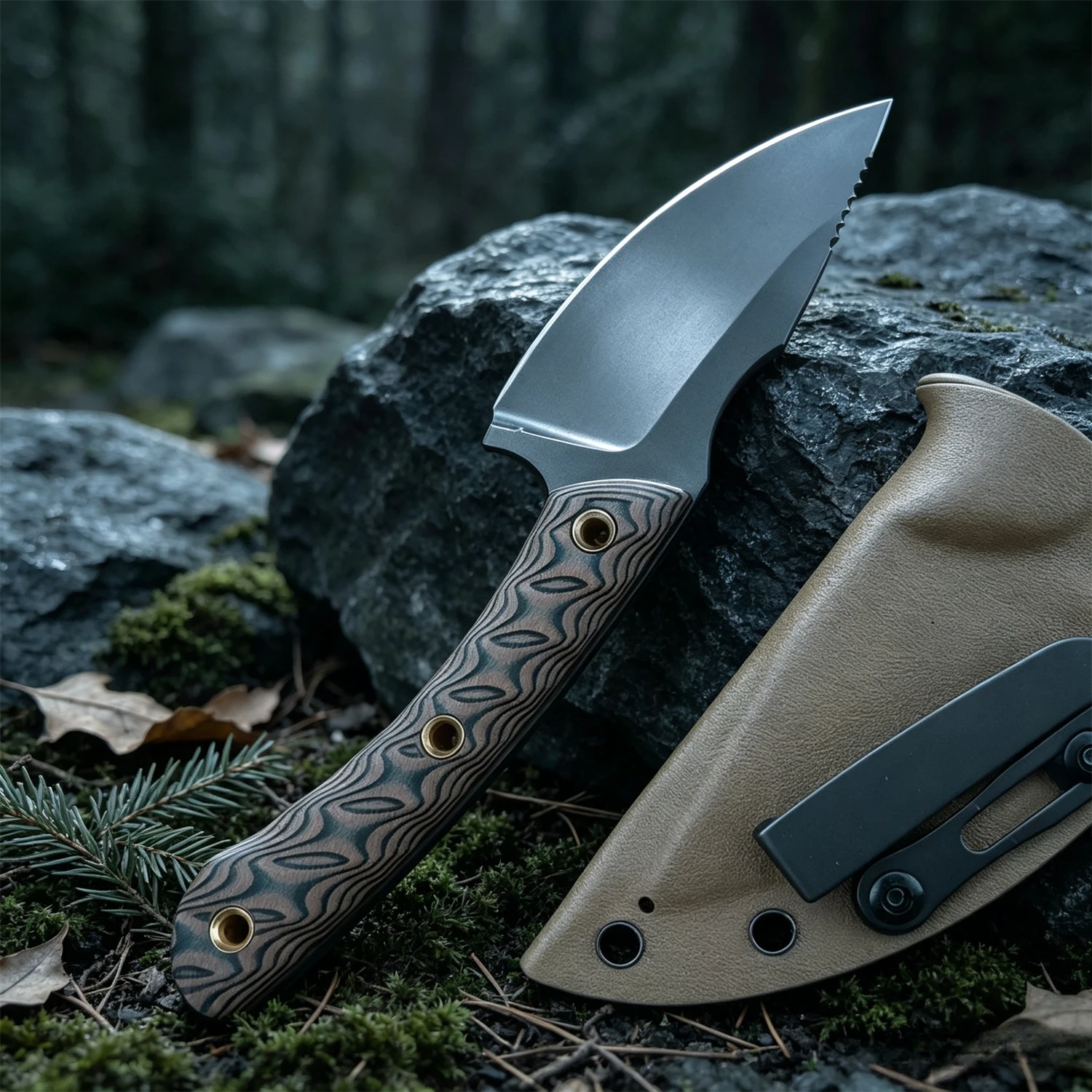 Multi-Function Fixed Blade Knife 8Cr13MoV Steel Blade G10 Handle Survival Jungle Exploration Fishing Cutting Includes Sheath
