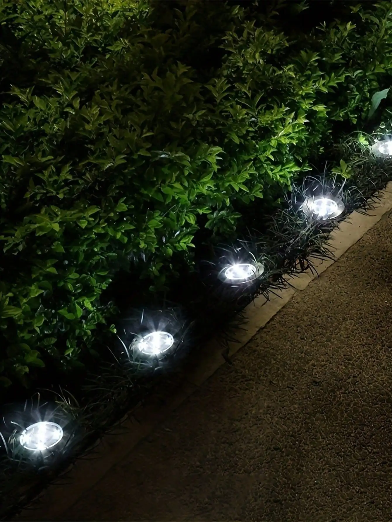 4 Packs Outdoor Solar Ground Lights: 8 LED Waterproof, fits Garden, Lawn, Pathway