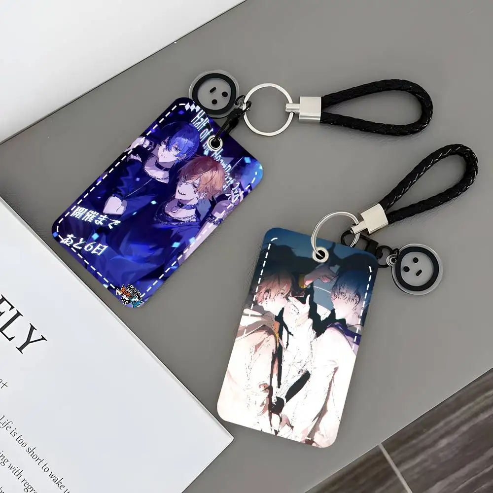 CP CB Akitoya Music Project SEKAI Card Case Keychain Access Card Bag Key Tag Ring Leather Card Holder Key Ring Access view 2