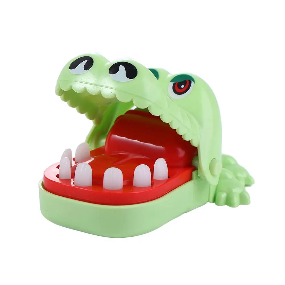 ألعاب عائلية طبيب الأسنان عض التمساح اليدوي مع سلسلة المفاتيح الجدة دغة إصبع لعبة التمساح التمساح الفم الكمامات #4