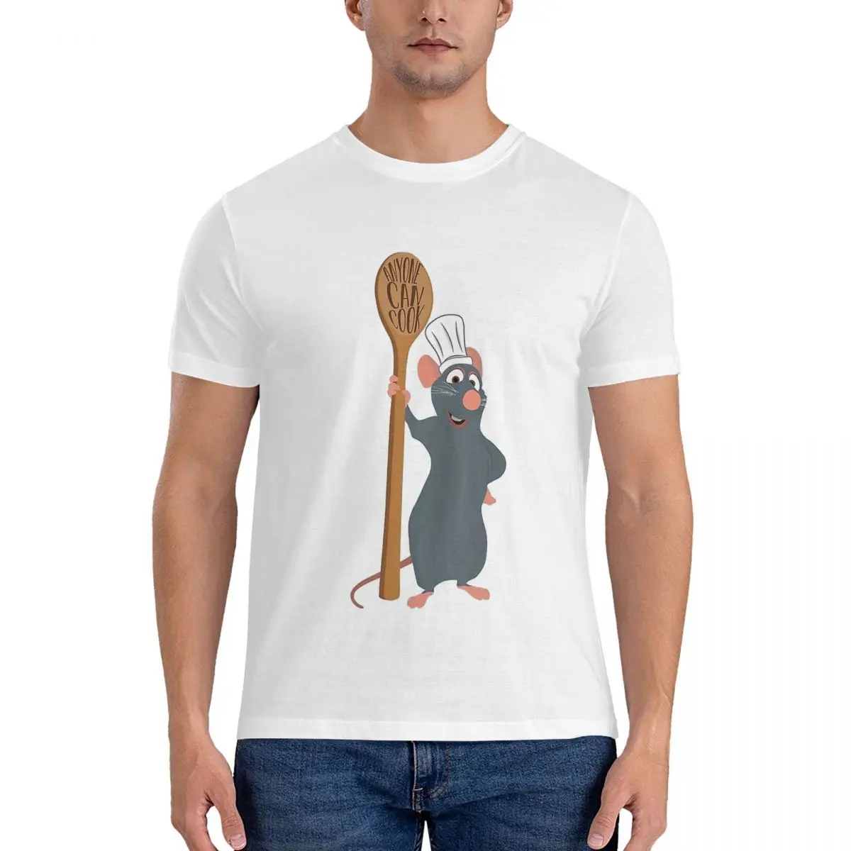 Ratatouille Anyone Can Cook Remy T-Shirt for Men Cotton Plus Size T Shirts Men's Tees Short Crew Neck Summer Clothes Tops S-6XL