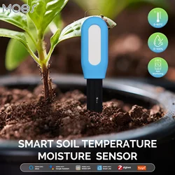 MOES-Inteligente ZigBee Medidor De Temperatura Do Solo, Sensor De Umidade E Umidade, Monitor De Planta Detector, Irrigação De Automação De Jardim