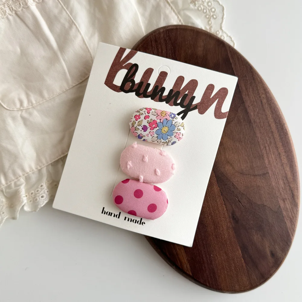 3 ピース/セット BB クリップ花柄バレッタ女の赤ちゃんヘアクリップヘアピンヘアグリップ韓国のファッションヘアアクセサリー子供帽子