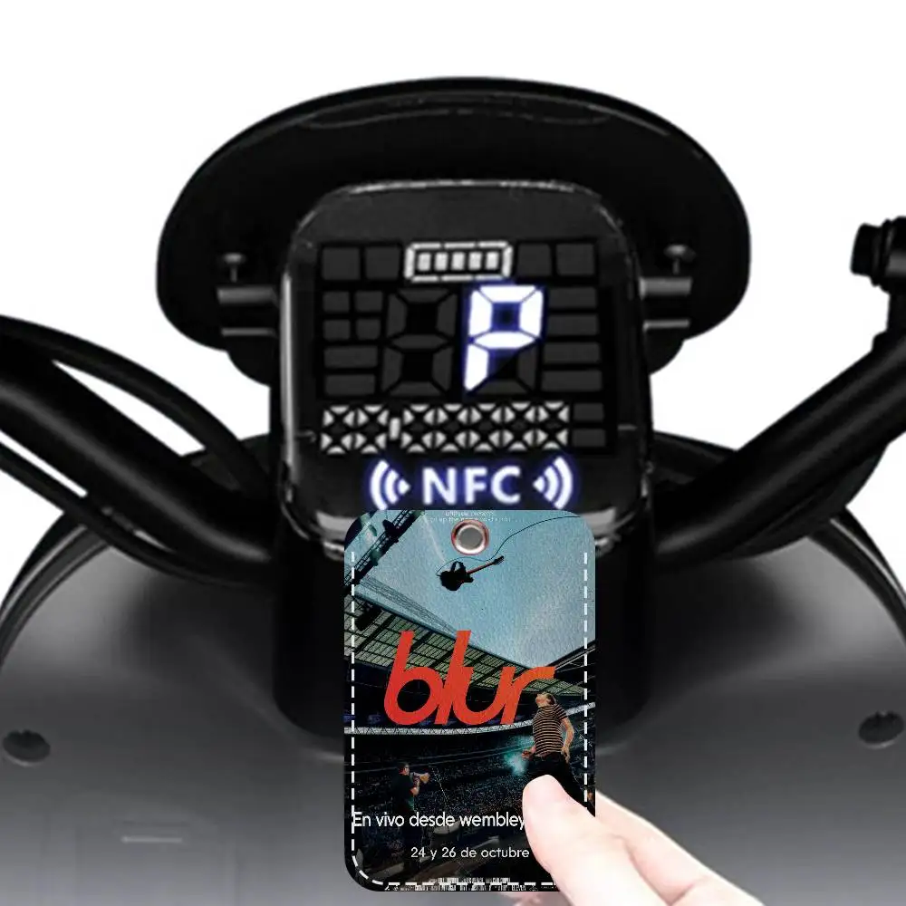 B-Blur Band Style PU Access Card Holder with Keychain - Executive Protection for Bank card,Subway, Bus Card case