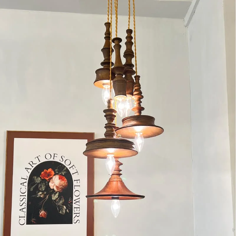 

Walnut small pendant light bedside kitchen island hanging pendant lights