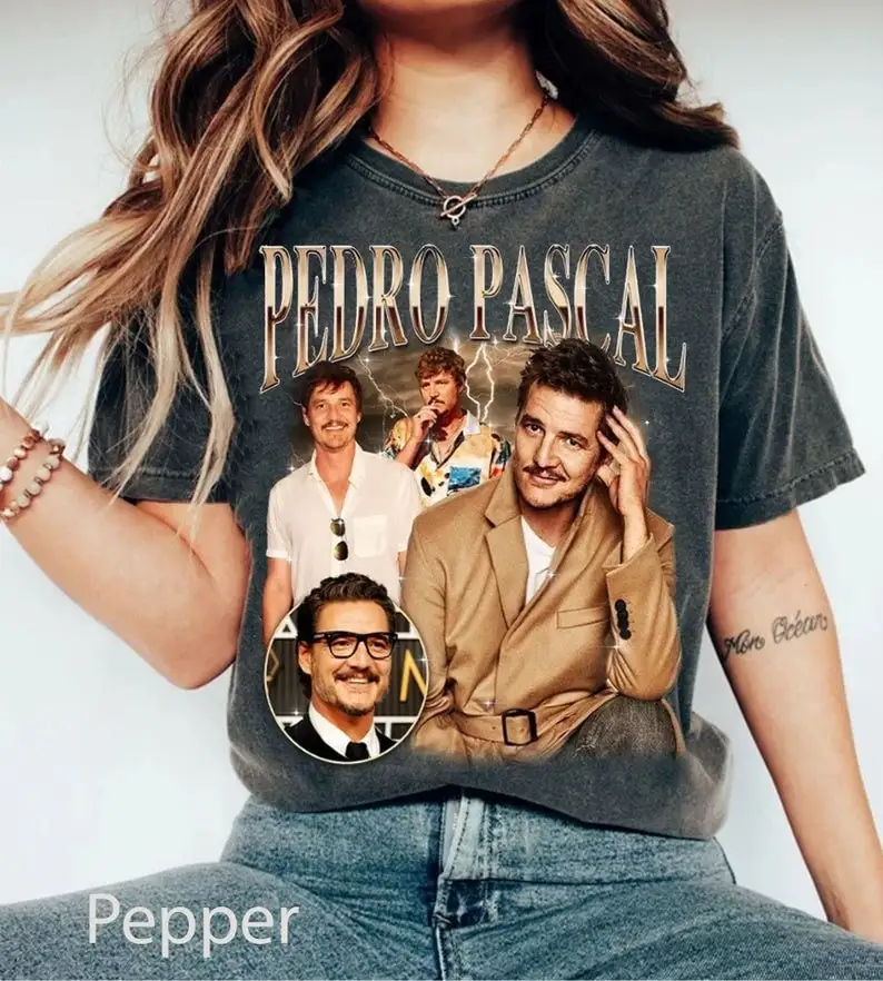 PEDRO PASCAL T Shirt Vintage Retro 90s Narco Fans for Tribute Celebrity