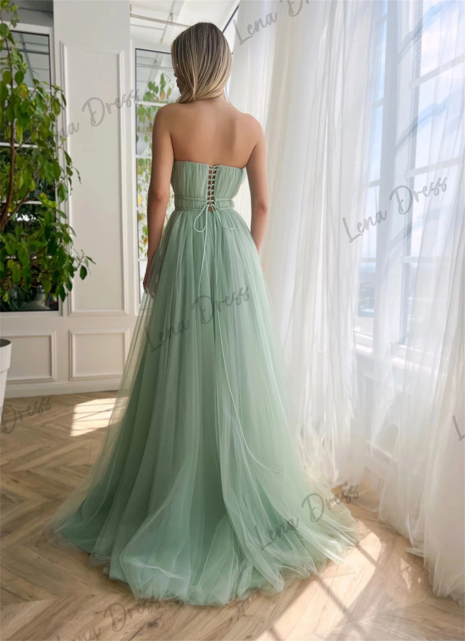 Lena-A Evening Dress is suitable for ball graduation dresses, evening dresses for women, strapless guests, wedding party dresses