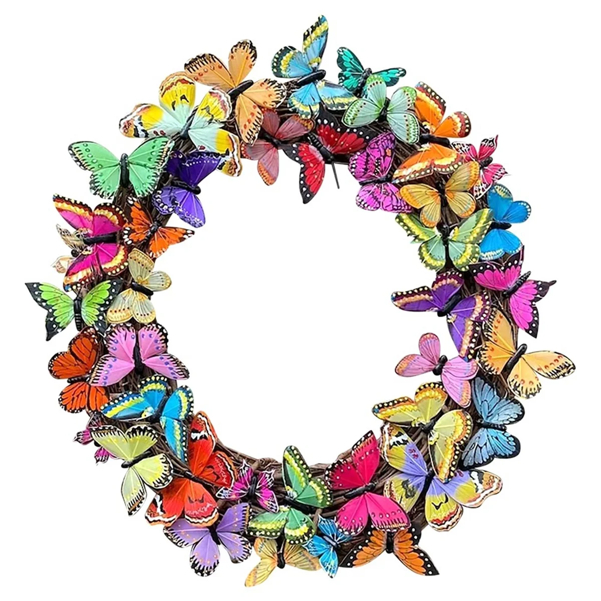 

Easter Decorations, Front Door Wreath Butterfly Wall Decor Spring Summer Floral Wreaths for Indoor Outdoor Home Decor