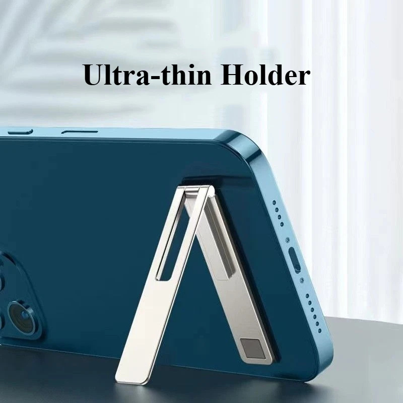 

Ultra-thin Mobile Phone Holder Stands Metal Alloy Universal Foldable Cellphone Support Desktop Bracket Phone Accessory