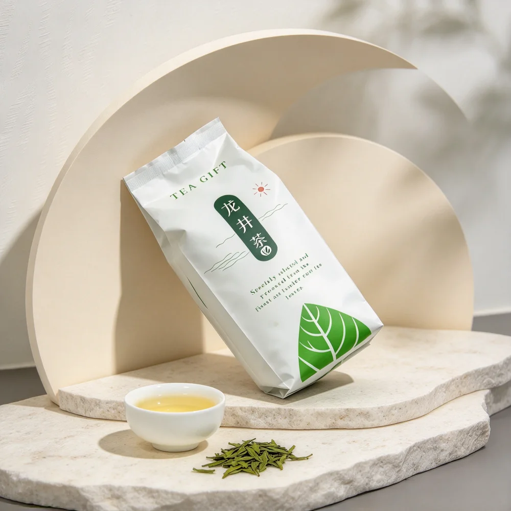 250g Hangzhou Long Jing Recyclable Packing Bag Xihu Longjing Tea Zipper Bag AAA West Lake Dragon Well Green tea Self Sealing bag
