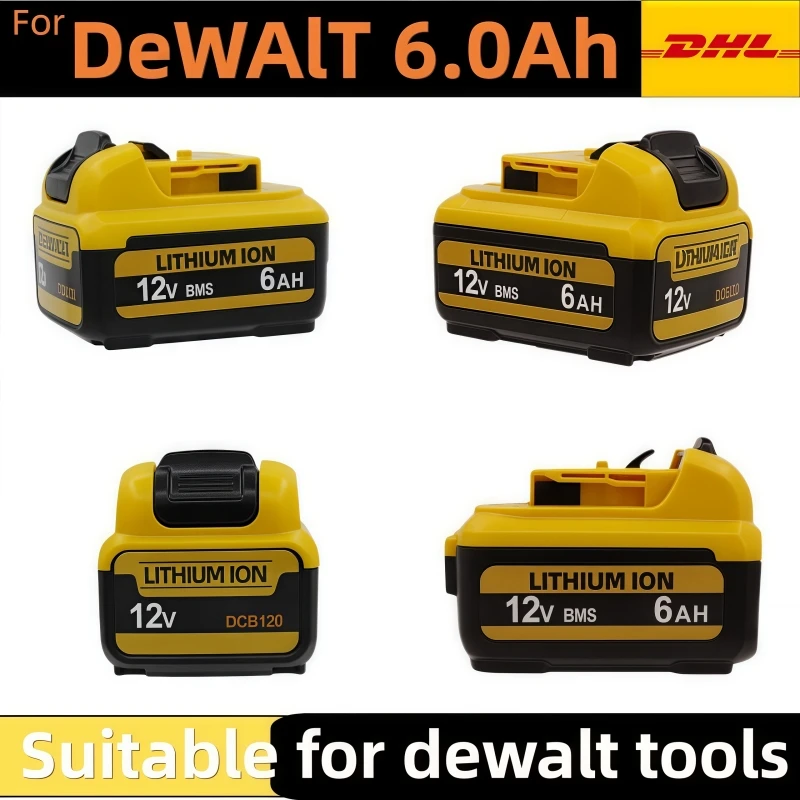 For DeWalt 12V MAX 2.0Ah 3.0Ah 5.0Ah  6.0Ah Li-Ion Battery Pack DCB120 DCB123 DCB122 Power Tool。👍