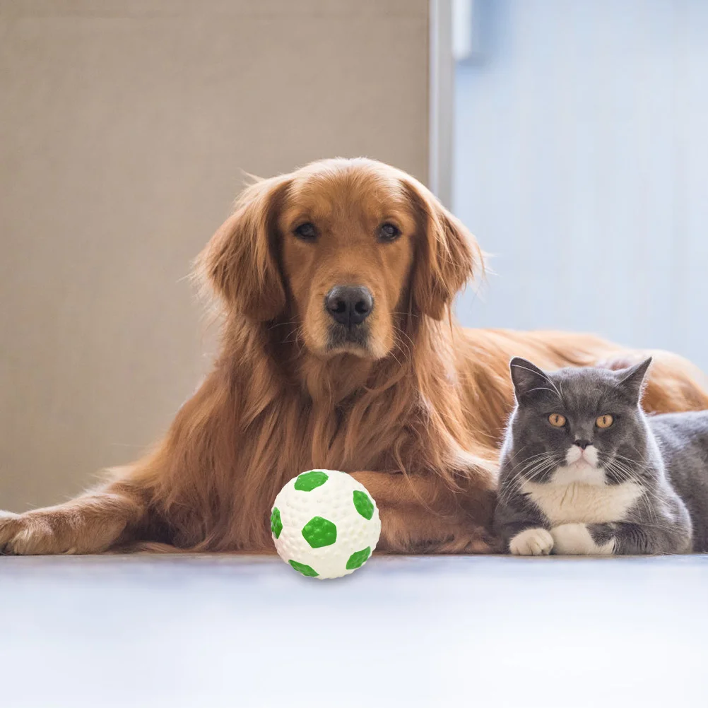 

2Pcs High Elasticity Dog Ball Soft Yet Tough Squeaker Inside Promotes Active Play Reduces Boredom Perfect for Puppy Teething