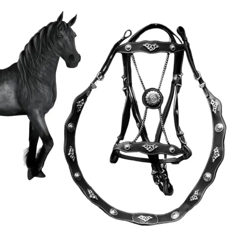 Correa de cuerda de plomo para caballo de PU, Halteres de carreras ajustables ecuestres, hebilla giratoria, Ponys, mascotas con hebilla de Metal, cuerda principal