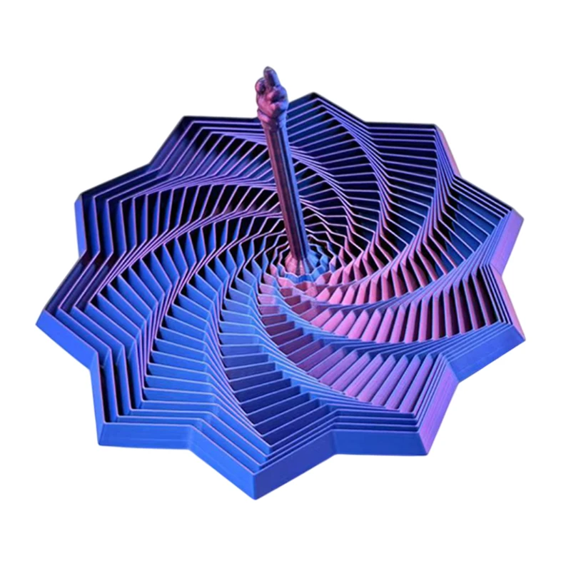 1개 3D 프린팅 감각 완구 - 11cm 변형 가능한 스트레스 해소 손가락 장난감, 성인 및 어린이용 손잡이 포함