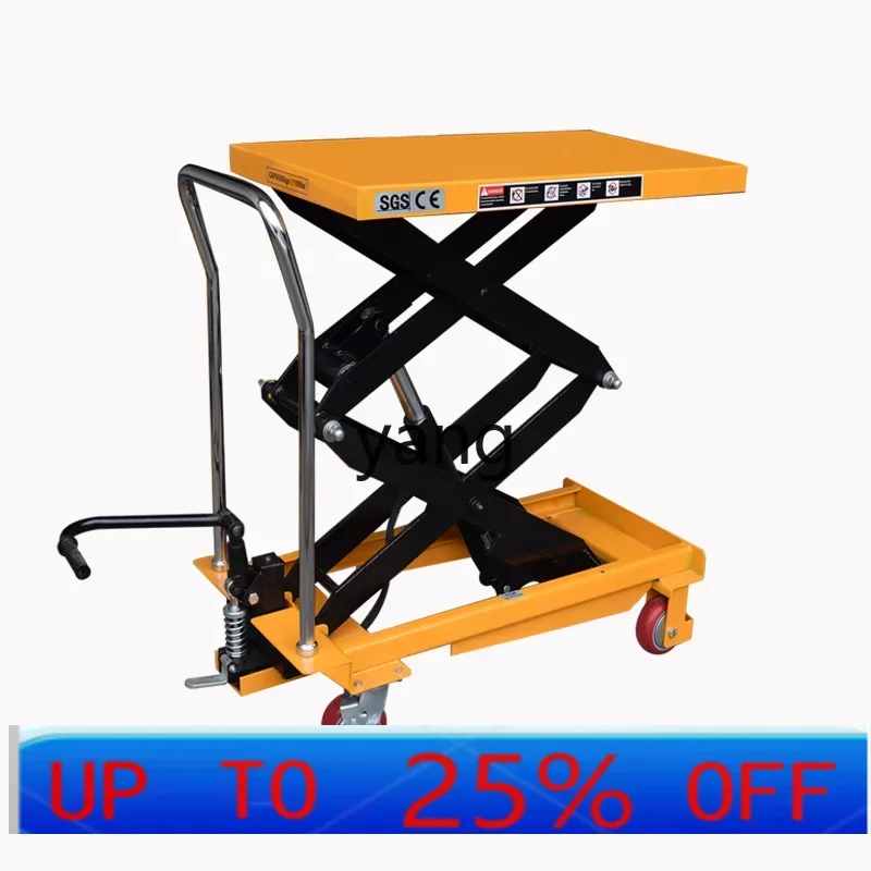 LTT manual lift lifting platform car electric folding hand push small hydraulic lift car
