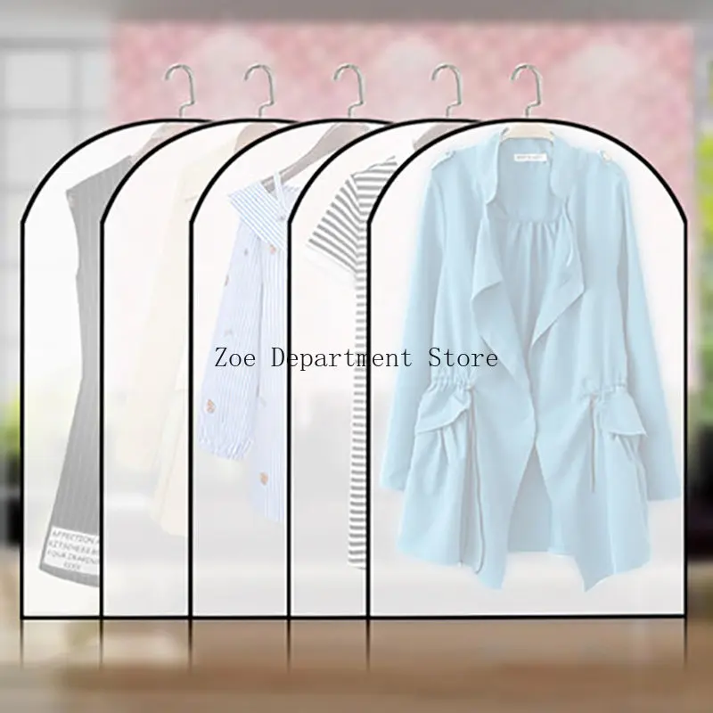 Transparent Clothes Dust Case Garment Suit Coat Organizer Cover for Home Wardrobe Storage Protect Bag LU002