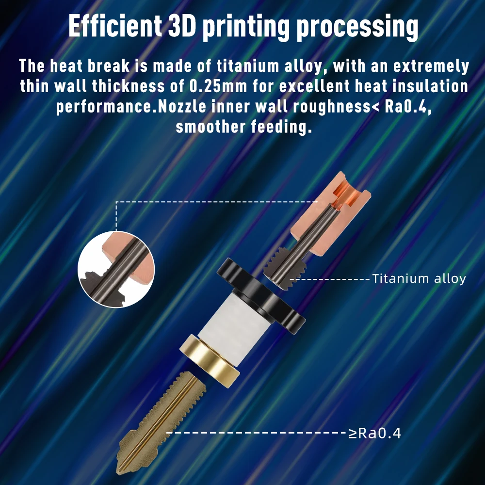 Upgrade Hotend For Creality Ender 3 V3 KE Ceramic Heating Head Kit Heat Sink Nozzle Silicone Sock For Ender3 V3 KE Accessories
