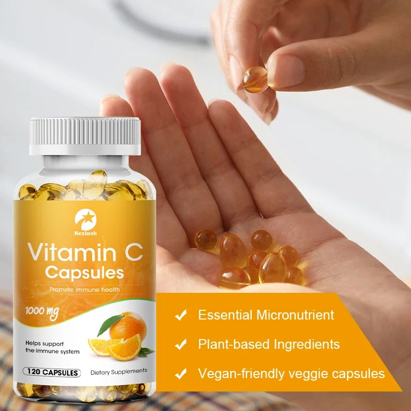 Vitamin C Supplement High Absorption Vitamin C 1,000mg Antioxidant, Promotes Collagen Production Supports Immune System Non-GMO