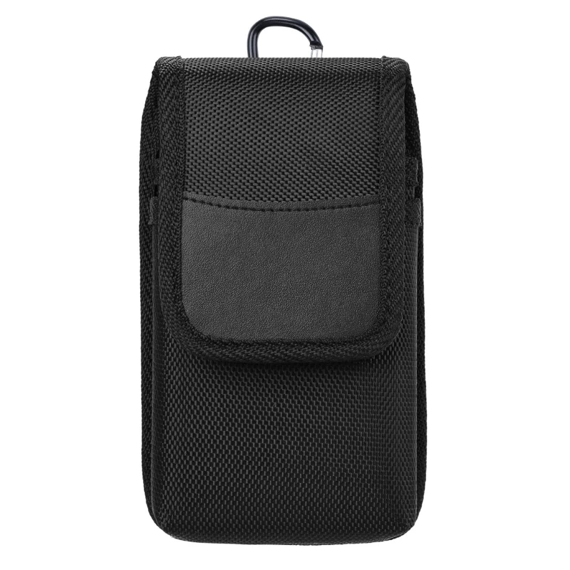 E74B Practical Nylon Phone Pouch With Easy Access Belt Clip Bag Travel Phone Storage Case For Men And Women