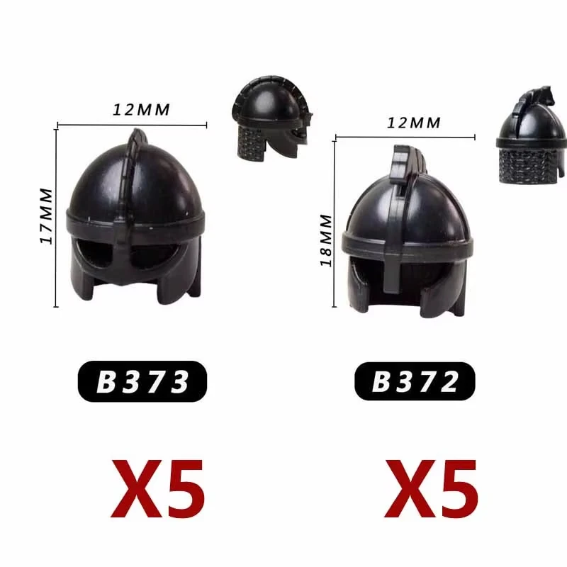 MOC Medieval Military Building Blocks Rohan cavalry Waffen Accessories Knights Soldiers Helmet Armor Spear Sword Sickle Bow Toys