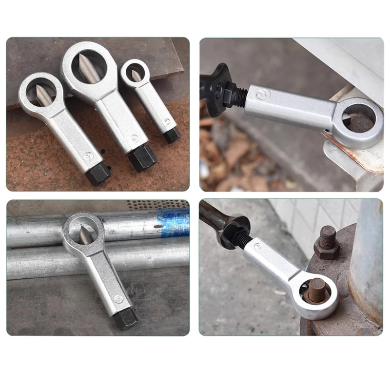 Nut Splitter 4Pcs Crackers Remover Hard Steel Rusted Broken Nut Breaker Extractor 75mm-145mm