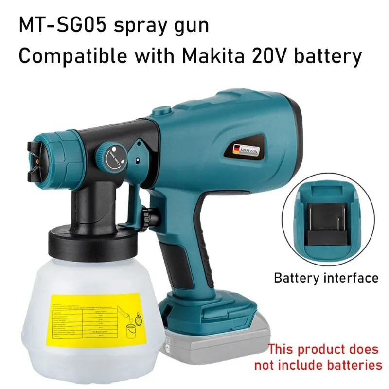 

Cordless Paint Spray Tool Multiple Spray Modes Car Furniture Paint Sprayer Electric Tool for Makita BL1830 Battery (No Battery)