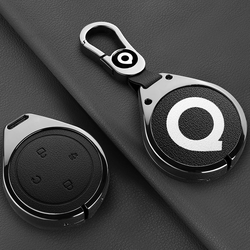 Zinc alloy leather car key cover key shell, Great Wall Shanhai POER truck GWM P series pickup 2023 keychain keychain accessories