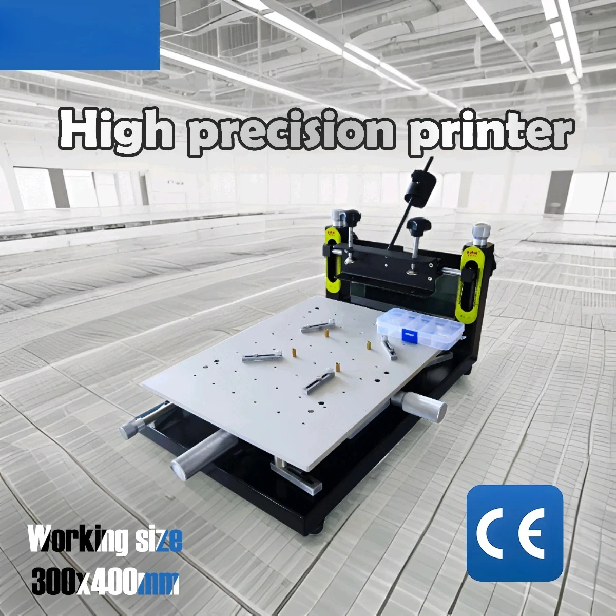 PUHUI Precision Stencil Alignment Printer PUHUI 300x400mm PCB with Screw-Adjustable Holder