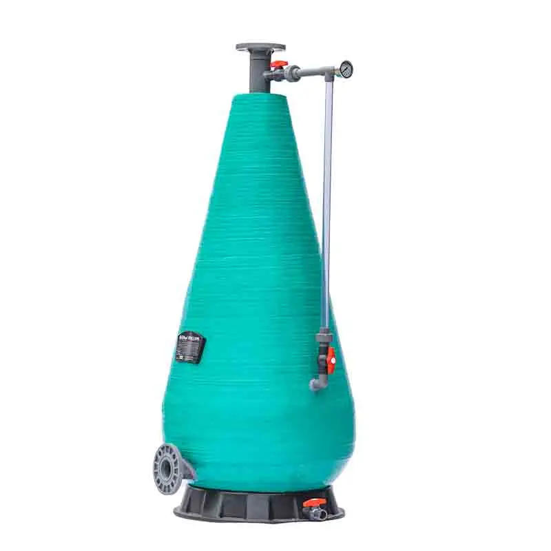 Recirculating Aquaculture System Oxygen Cone for Indoor Fish Farming Fiberglass+Resin Material 400x1050 Size 6q/h