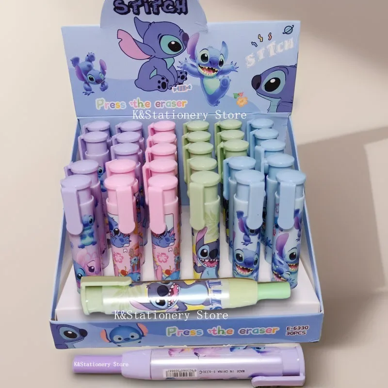 Disney Retractable Kawaii Small Prizes Stitch Pencil Eraser Push Pull Clean and Leaves No Traces A friend's birthday present