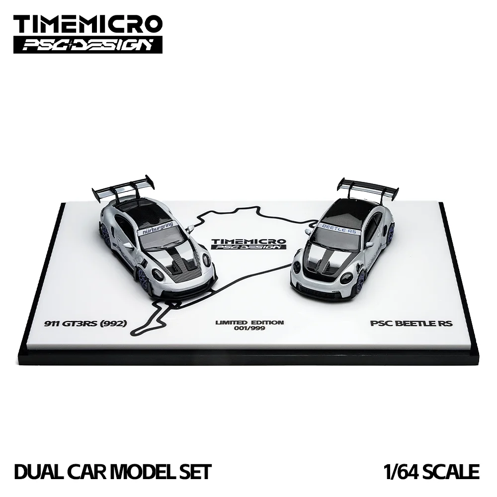 

*Pre-order*TimeMicro1:64 1/64 992 GT3 RS & Beetle RS Nürburgring Dual Car Set Miniature Diecast Model Car Collection Gift