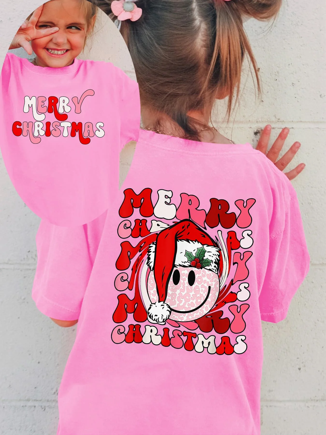 تي شيرت عيد الميلاد للفتيات، ملابس عيد ميلاد سعيد للأطفال، تي شيرت قطني للعطلات، ملابس أطفال احتفالية، ملابس حفلات عيد الميلاد للفتيات #1