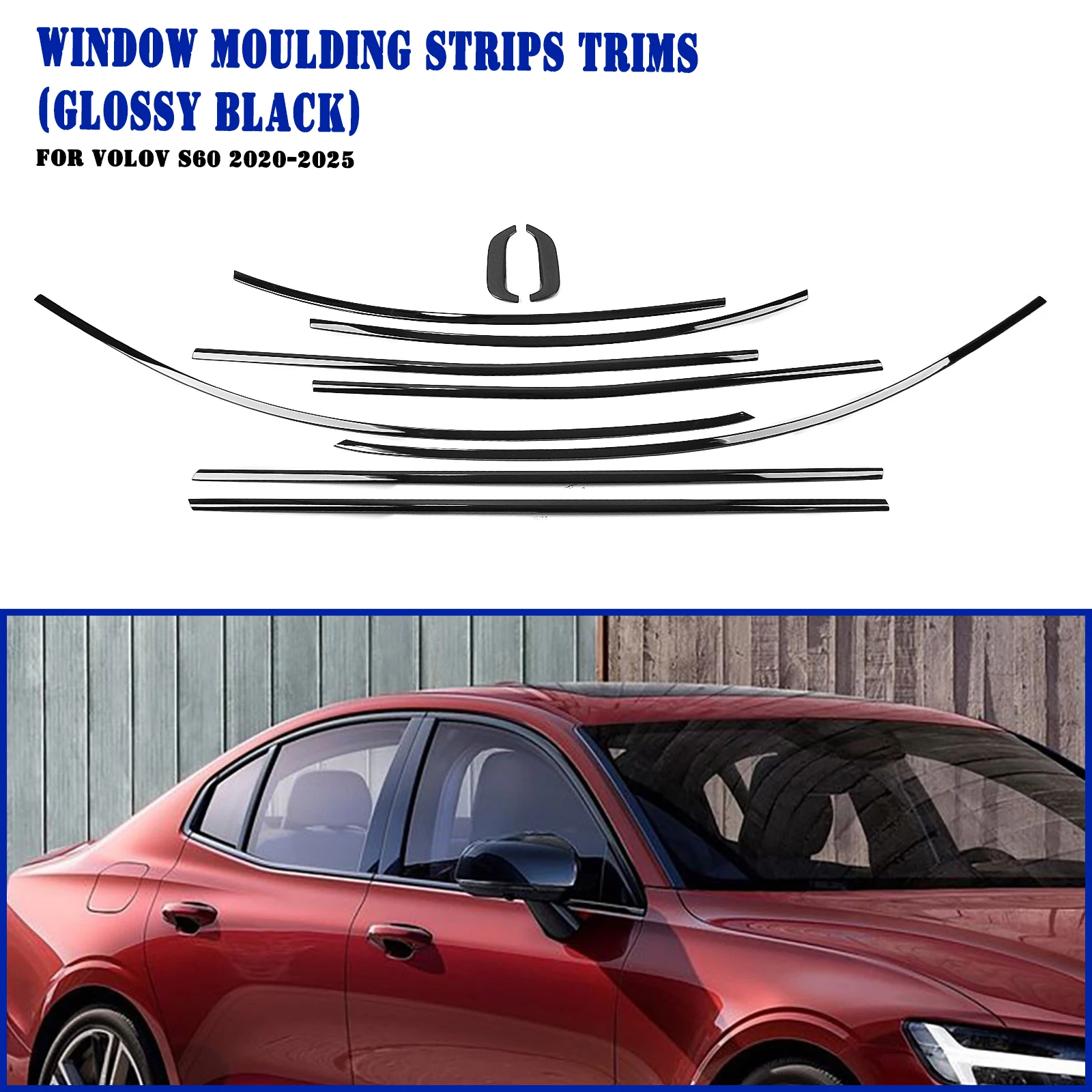 

Оконная молдинговая рамка, полоса, накладка для Volvo S60 2019-2025