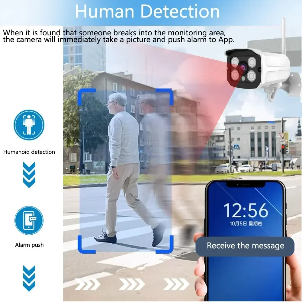 Tuya Smart Life 8CH/4CH CCTV Kit 5MP/3MP WiFi NVR System، IP66 Metal Shell، كاميرا مراقبة أمنية مقاومة للماء مع شاشة #4