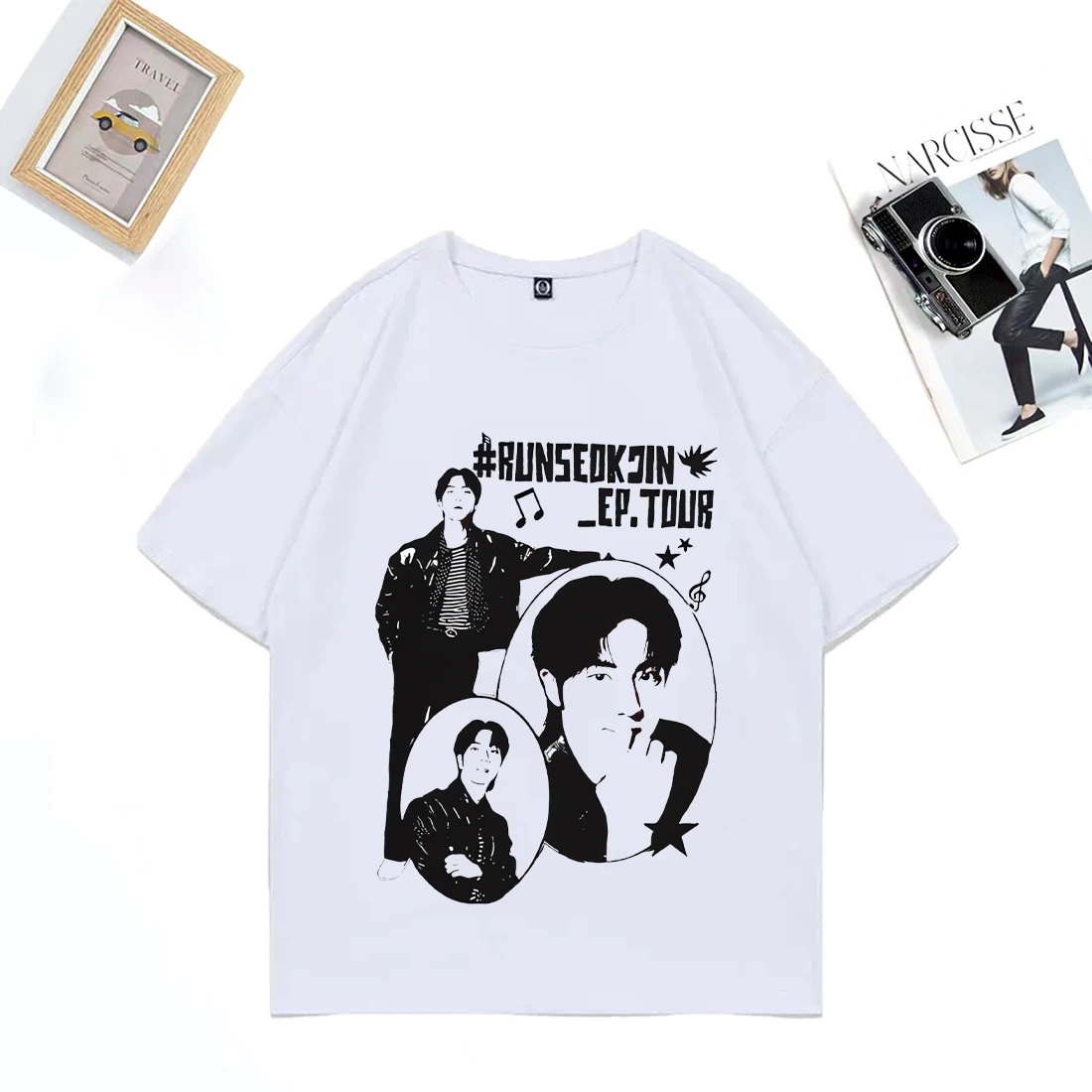 

K-Pop Fan Merch Jin Tour Echo Album High Quality T Shirts Men Women Vintage T-shirt Loose Cotton Short Sleeve Hip Hop Streetwear