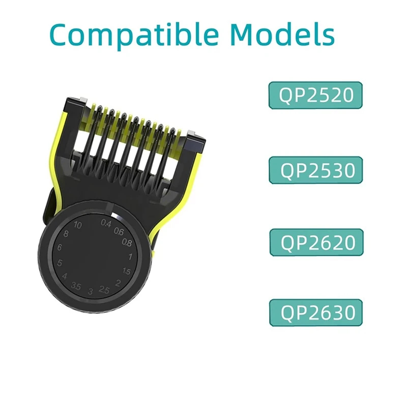 Guia ajustável Comb Substituição Blade Set, Guarda para One Blade Shaver, QP2520, QP2530, QP2620, QP2630