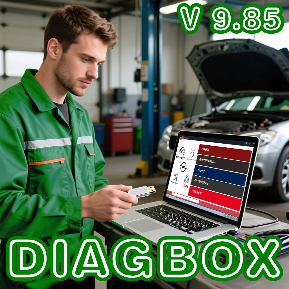 Diagbox 9.85 con keygen, software de diagnóstico y reparación automotriz, herramienta PP2000, sin máquina virtual, crack incluido, para Lexia3