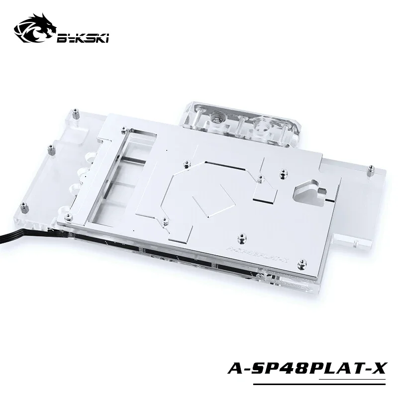 BYKSKI Water Block Use for Sapphire Nitro+ Radeon RX470/480 (11260-07) / Full Cover Graphics Card Video Card Block RGB Light