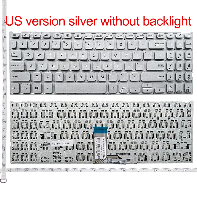 RU/US Laptop Keyboard for ASUS V5000F X512 X512D X512DA X512F X512FA X512U X512UA X512UB F512DA F512UA M5050D Y5100U