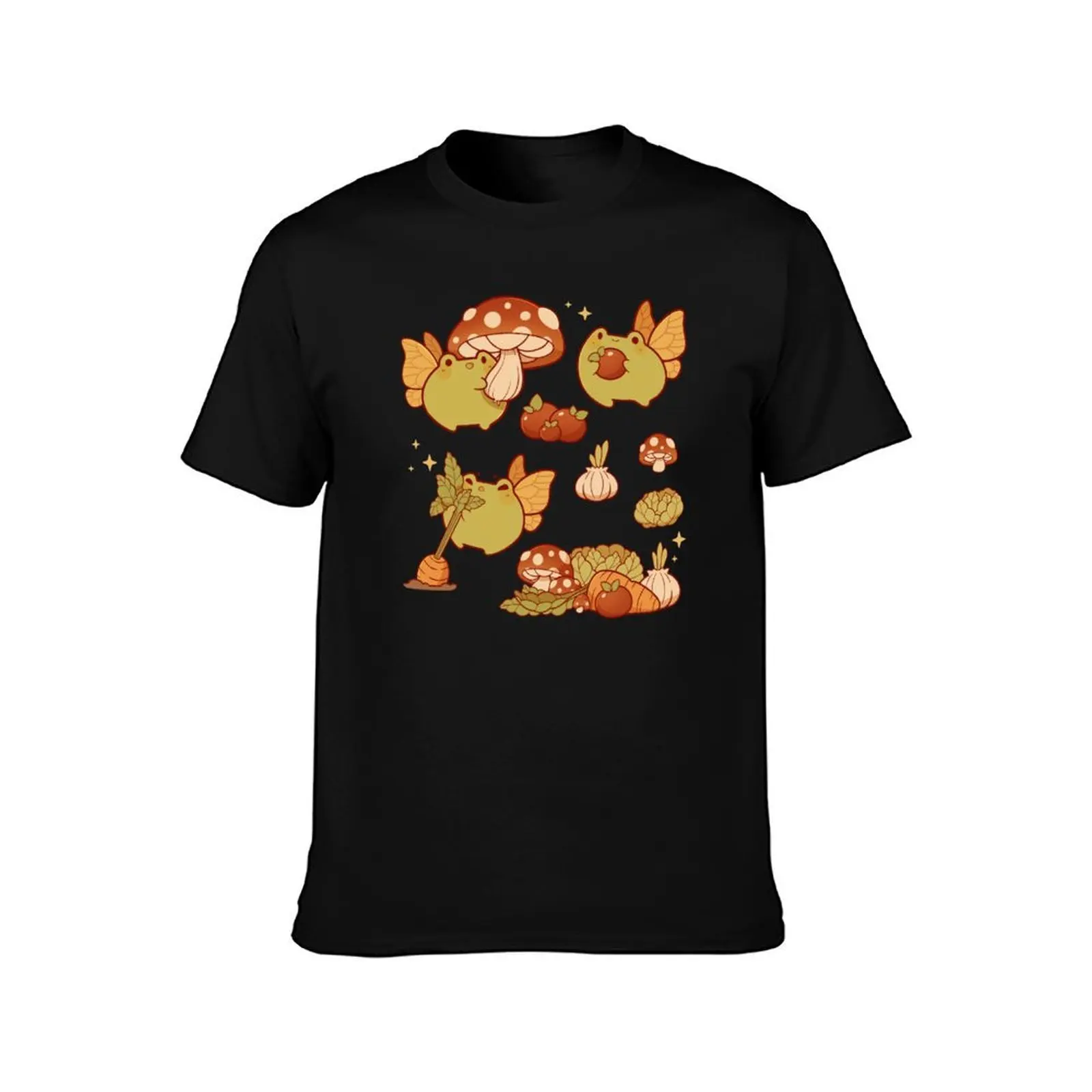 Frog soup fairy T-Shirt, Summer Casual Cotton Tee, Oversized Streetwear Tops, Vintage Graphic Print, Loose Fit Short Sleeve