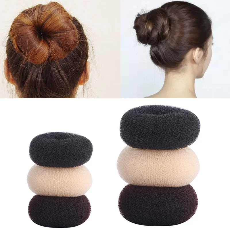 14CM Donut grande bola esponjosa peinado de princesa personalizado Multifu sombreros herramienta de estilismo de salón accesorios de mujer Scrunchie