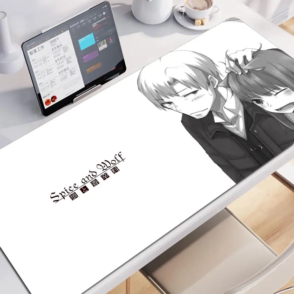 

Gaming Mouse Pad Anime Spice And Wolf Large Mouse Pad XXL PC Gamer Computer Mat Computer Desk Mat Cute Rubber mouse pad